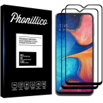 Verre Trempe pour Samsung Galaxy A20E [Pack 2] Film Transparent Int&eacute;gral Bord Noir Vitre Protection Ecran Phonillico&reg;