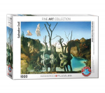 Pusle Eurographics, 6000-0846, Swans Reflecting Elephants, 1000 tk