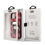 Karl Lagerfeld KLHCP13MPMNIKPI iPhone 13 6,1 kaan raudona/raudona Monogram Ikonik Patch