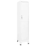vidaXL lukustatav hoiukapp, valge, 38 x 45 x 180 cm, teras
