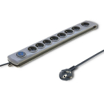 Qoltec &Uuml;lepingekaitse Quick Switch 8 pistikupesa 1,8m hall