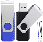USB pulk 2 tk. 1gb Usb-m&auml;lupulk, metallist, p&ouml;&ouml;rlev, Usb 2.0 (sinine/must)