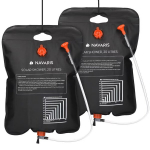 Navaris 2 tk p&auml;ikesedu&scaron;ikomplekt vooliku ja kraaniga, 20 l, must, 45686.03.01