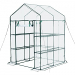 Kasvuhoone 137x137x196 cm roheline PVC kate terasraam