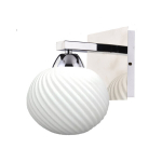 Seinalamp Candellux Madryt Chrome E27 1x60W valge klaasvarjuga