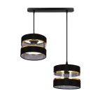 Rippvalgusti PANDY Pandy must-kuldne 2x40W E27