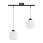 Ripplamp Candellux Estilo 32-49933 musta raamiga topeltvalge klaas E27