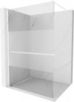 Mexen Kioto+ du&scaron;isein riiuliga Walk-in 70 x 200 cm, l&auml;bipaistev/matistatud, valge - 800-070-121-20-35, 70 x 200