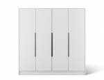 Riidekapp Palladio 200, 200x200x51 cm, valge/must