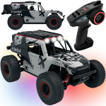 Kaugjuhtimisega auto Overmax X-Jackal, 4x4 veos&uuml;steem, kiirus kuni 30 km/h, 5 v&auml;rvi LED-valgustid