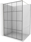 Mexen Kioto du&scaron;isein Walk-in 150 x 200 cm, must v&otilde;re 8 mm, harjatud nikkel - 800-150-101-97-77