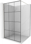 Mexen Kioto du&scaron;i&scaron;ekk Walk-in 110 x 200 cm, must ruudustik 8 mm, harjatud nikkel - 800-110-101-97-77, 110 x 200 cm