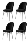 4 tooli komplekt Ritim, must/valge