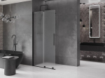 Mexen Velar du&scaron;isein libisev Walk-in 75 x 200 cm, j&auml;&auml;tunud 8 mm, must - 871-075-000-33-70, 75 x 200 cm