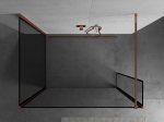 Mexen Kioto du&scaron;inurk Walk-in 110 x 70 x 30 cm, must raam, roosa kuld - 800-110-070-221-60-70-030