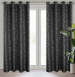 Eurofirany pimendav kardin ZKNO-03, 140x250 cm, must/kuldne