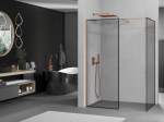 Mexen Kioto du&scaron;isein Walk-in 120 x 110 cm, must raam, harjatud vask - 800-120-202-65-70-110
