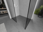 Mexen Kioto du&scaron;isein Walk-in 110 x 80 cm, must raam, valge - 800-110-202-20-70-080