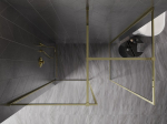 Mexen Kioto-F du&scaron;ipaneel Walk-in raamiga 105 x 90 cm, l&auml;bipaistev 8 mm, kuldne - 800-105-202-04-50-090