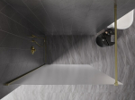 Mexen Kioto-X du&scaron;isein Walk-in 130 x 200 cm, udu 10 mm, kuldne harjatud - 800-130-101-55-30-X