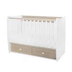 Muudetav lastevoodi Lorelli Matrix New, 120x60 cm, valge/merevaigu v&auml;rvi