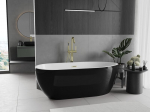 Mexen Eos eraldiseisev vann 150 x 75 cm, valge/must, kuldne &uuml;levool - 52471507575-50, 150 x 75 cm