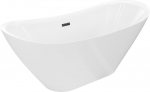 Mexen Lotos vaba seisev vann 180 x 75 cm, valge, must &uuml;levool - 52051807700-70, 180 x 75 cm