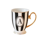 Kruus, Alphabet stripy - A, 300 ml, Bombay Duck, must/valge
