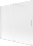 Mexen Velar 2-tiivaline liugvannisein 170 x 150 cm, h&auml;rmatis, valge - 896-170-000-31-20