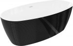 Mexen Lira vabal seisev vann muster 170 x 80 cm, valge/must, &uuml;levooluava valge - 52831708075-20, 170 x 80 cm