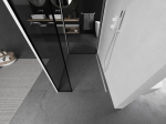 Mexen Kioto du&scaron;isein Walk-in 130 x 90 x 30 cm, must raam, valge - 800-130-090-221-20-70-030