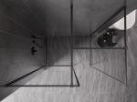 Mexen Kioto-F Du&scaron;inurk Walk-in raamiga 150 x 100 cm, l&auml;bipaistev 8 mm, harjatud hall - 800-150-202-04-66-100
