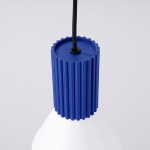 Sollux ripplamp Estria 1, valge/sinine