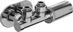 Mexen G05 termostaatiline komplekt nurgaga kattega R, Duplex, DN50, kroom - W907-958-905-01, DN50