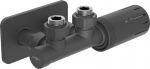 Mexen G05 termostaatiline komplekt koos S-katteplaadi, Duplex, DN50, antratsiit - W907-958-910-66, DN50