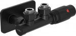Mexen G00 termostaatiline nurguline komplekt kattega S, Duplex, DN50, must - W907-900-910-70, DN50