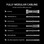 Toiteallikas PC Toide - CORSAIR - RM650e - 650 Vatti - Modulaarsed - Vaikne