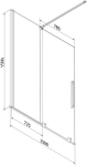 Mexen Velar kaheastmelise liuguksega vannisein 150 x 150 cm, mustriline, valge - 896-150-000-31-20