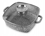 Kandiline kaanega pann 2,8l, 20cm, marmorkattega