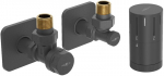 Mexen G05 termostaatiline nurkne komplekt kattega S, antratsiit - W901-958-909-66, G 1/2"