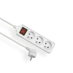 Przedłużacz z uziemieniem i wyłącznikiem biały 3-gniazda z/u 1,5m OMY 3x1 Elgotech EPS-301,5W