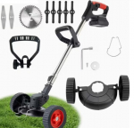 Akutoitega muruniiduk, v&otilde;sal&otilde;ikur, trimmer SK-3612, 2x96V ratastega