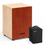 VEVOR cajon sisemiste kitarrikeeltega, naturaalne puit, punane, 305 x 305 x 430 mm