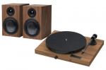 HiFi komplekt Pro-Ject JukeBox E1, puit &ndash; t&auml;ielik stereoheli s&uuml;steem koos plaadim&auml;ngijaga
