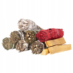 Looduslike viirukite komplekt: salvei, Palo Santo, eukal&uuml;pt