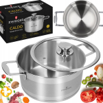 Zwieger Caldo pott 24cm 4,6l kaanega, roostevaba teras, induktsiooniks