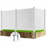 Privaatsusaed VEVOR konditsioneerile, 3 paneeli, PVC, valge, 127 x 127 cm