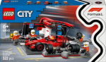 Kahjustatud pakendiga toode. LEGO&reg; City F1&reg; remondijaam, mehaanikud ja Ferrari auto 60443
