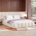 Voodi TRIUMPH|160x200|Valge #2|Boucle