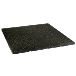 Kummist p&otilde;randamatt HMS POS35 100x100x3.5 cm must/kollane